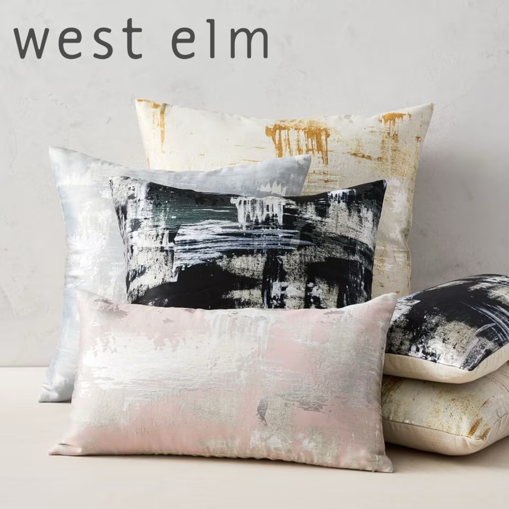 West Elm Painterly Brocade Cushion Cover - Picture 1 of 9